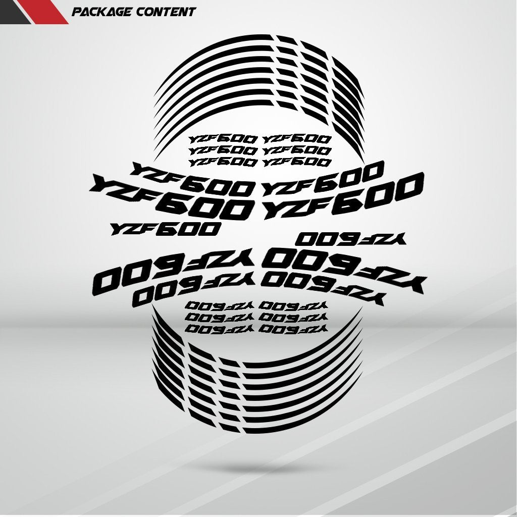 Motorcycle Rim Wheel Decal Accessory Sticker for Yamaha YZF 600 - Motorcycle stickers and decals