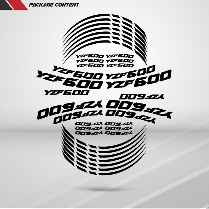 Motorcycle Rim Wheel Decal Accessory Sticker for Yamaha YZF 600 - Motorcycle stickers and decals