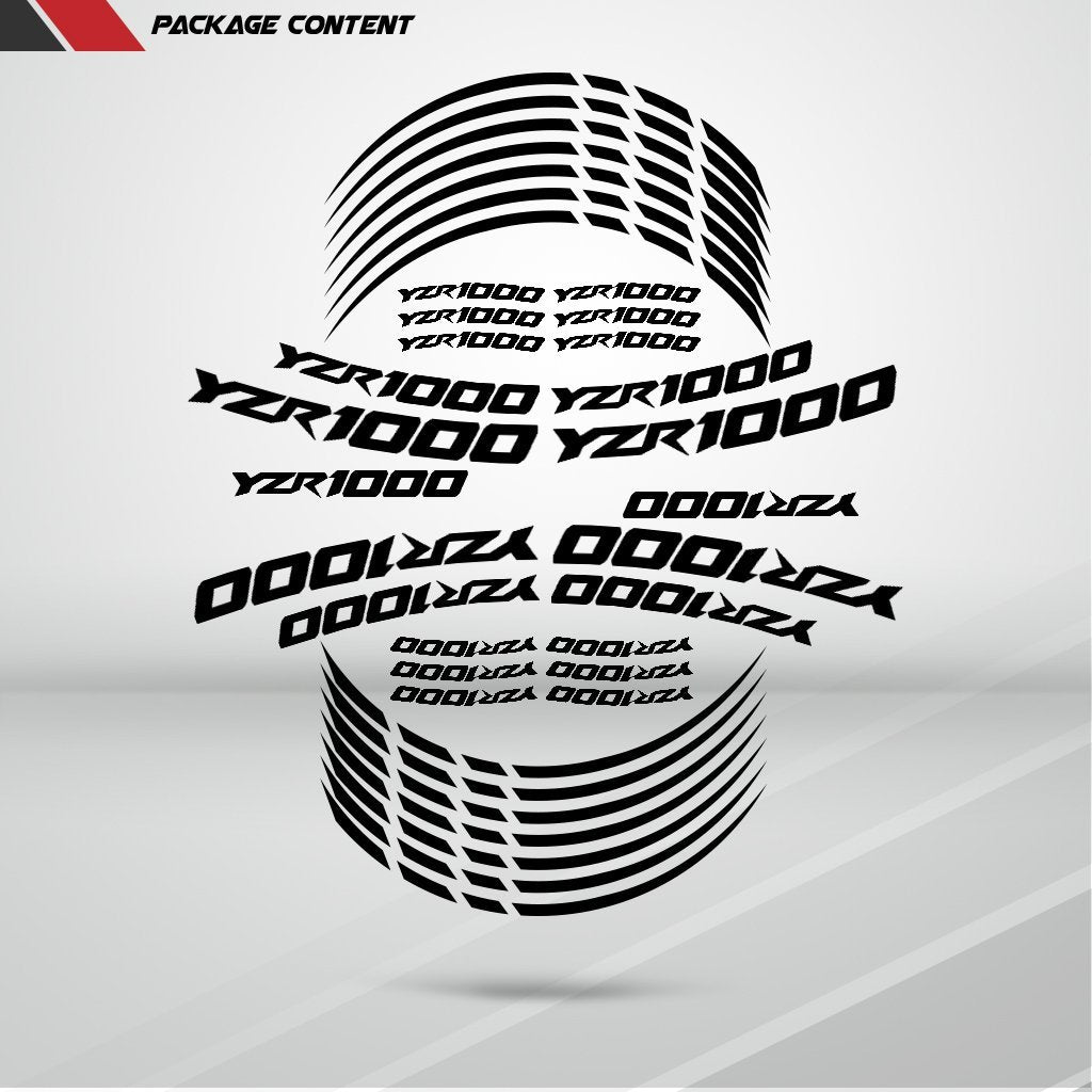 Motorcycle Rim Wheel Decal Accessory Sticker for Yamaha YZR 1000 - Motorcycle stickers and decals