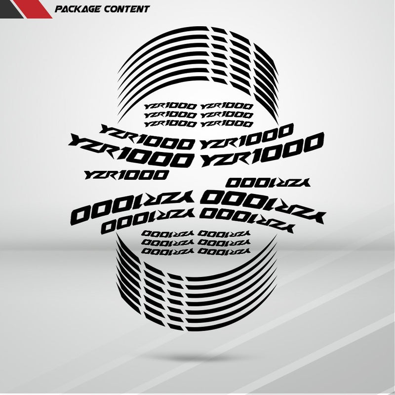 Motorcycle Rim Wheel Decal Accessory Sticker for Yamaha YZR 1000 - Motorcycle stickers and decals