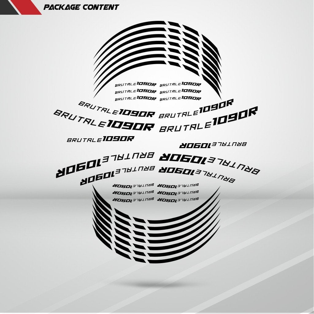 MV Agusta Brutale Motorcycle Rim Wheel Decal Accessory Sticker - Motorcycle stickers and decals