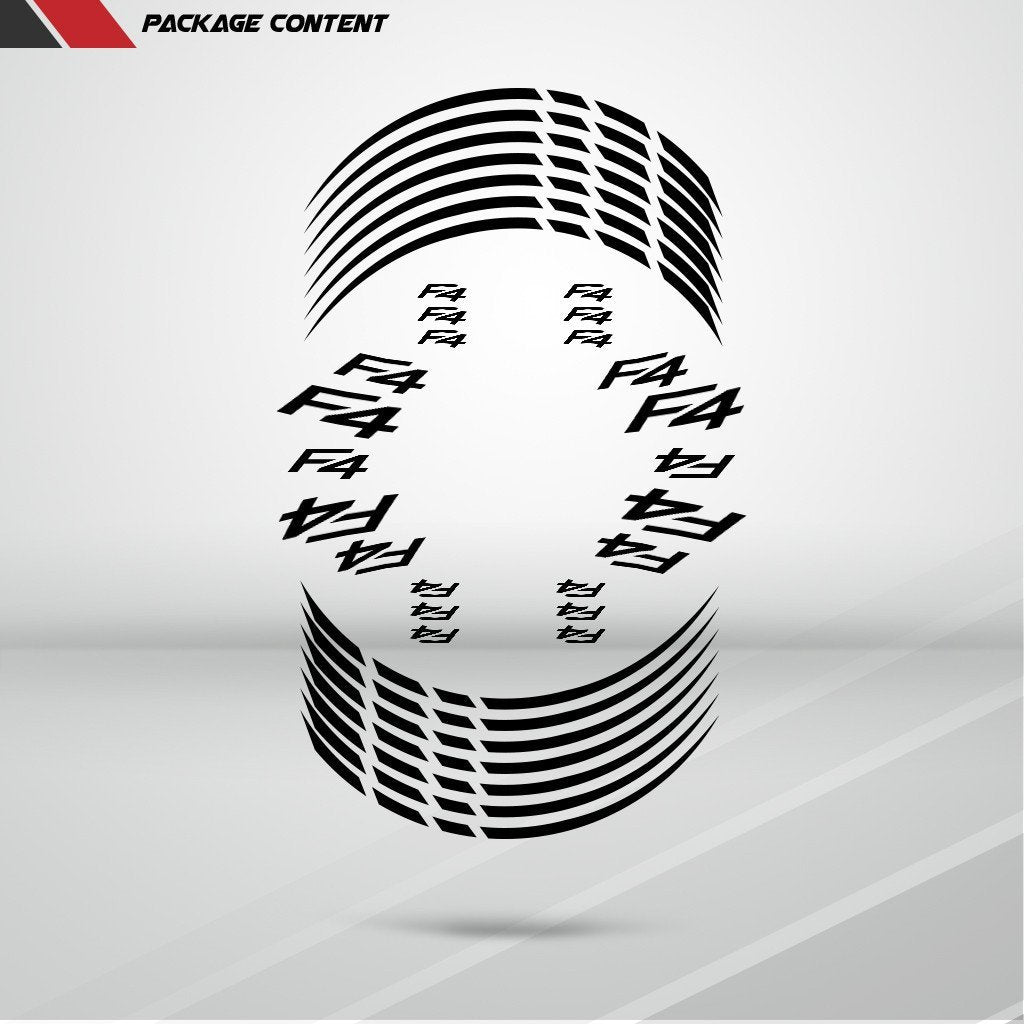 MV Agusta F4 Motorcycle Rim Wheel Decal Accessory Sticker - Motorcycle stickers and decals