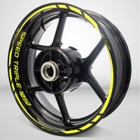 Triumph Speed Triple Motorcycle Rim Wheel Decal Accessory Sticker - Motorcycle stickers and decals