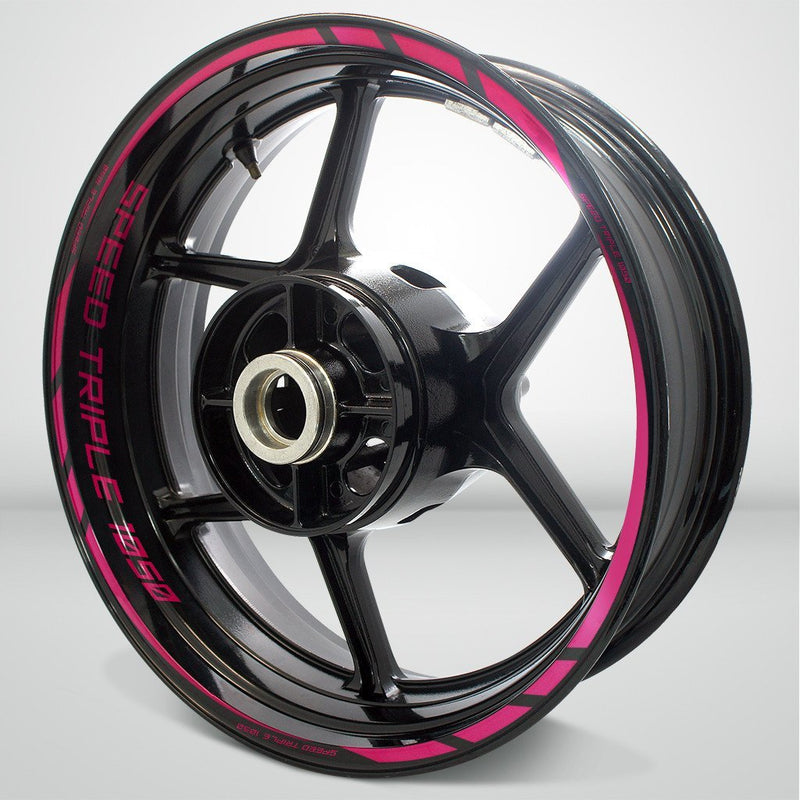 Triumph Speed Triple Motorcycle Rim Wheel Decal Accessory Sticker - Motorcycle stickers and decals