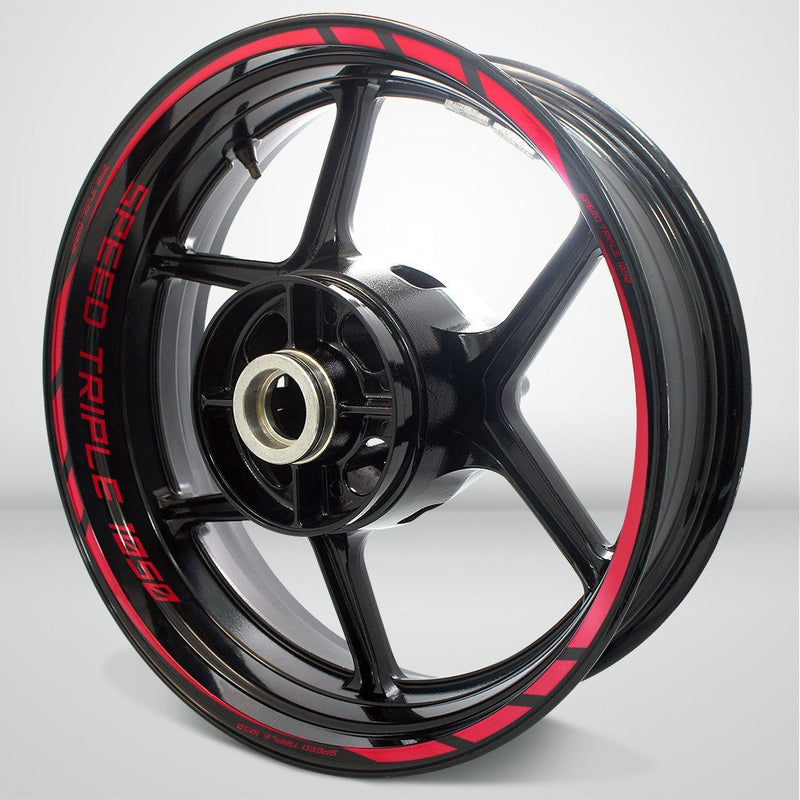 Triumph Speed Triple Motorcycle Rim Wheel Decal Accessory Sticker - Motorcycle stickers and decals