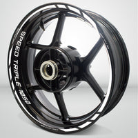 Triumph Speed Triple Motorcycle Rim Wheel Decal Accessory Sticker - Motorcycle stickers and decals