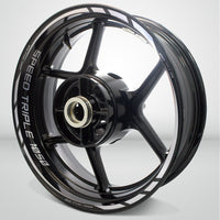 Triumph Speed Triple Motorcycle Rim Wheel Decal Accessory Sticker - Motorcycle stickers and decals