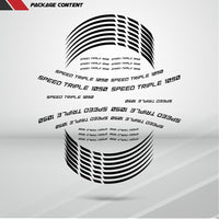 Triumph Speed Triple Motorcycle Rim Wheel Decal Accessory Sticker - Motorcycle stickers and decals