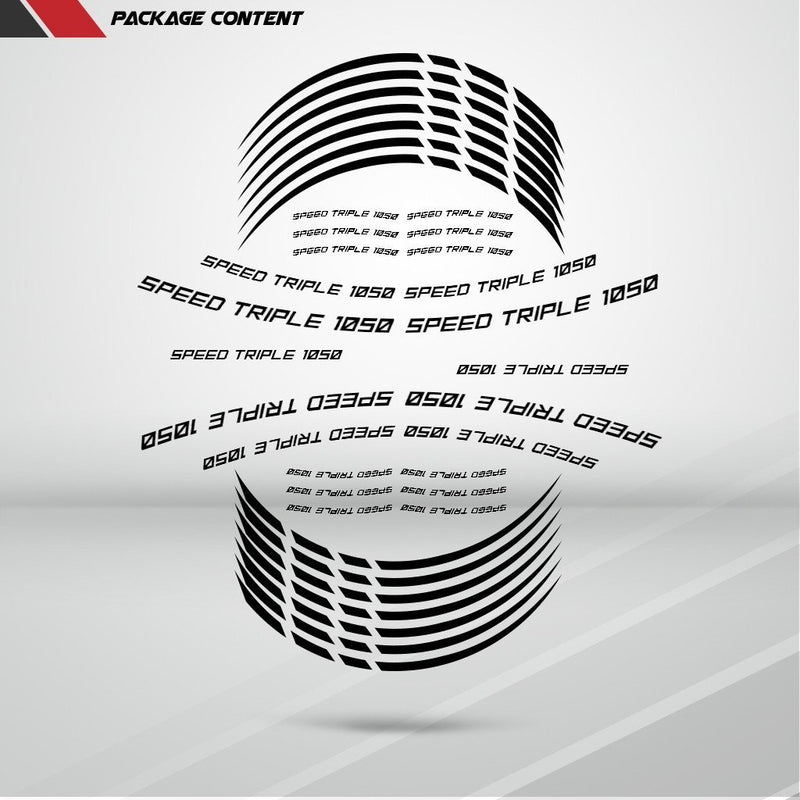 Triumph Speed Triple Motorcycle Rim Wheel Decal Accessory Sticker - Motorcycle stickers and decals