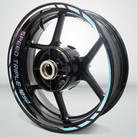 Triumph Speed Triple Motorcycle Rim Wheel Decal Accessory Sticker - Motorcycle stickers and decals