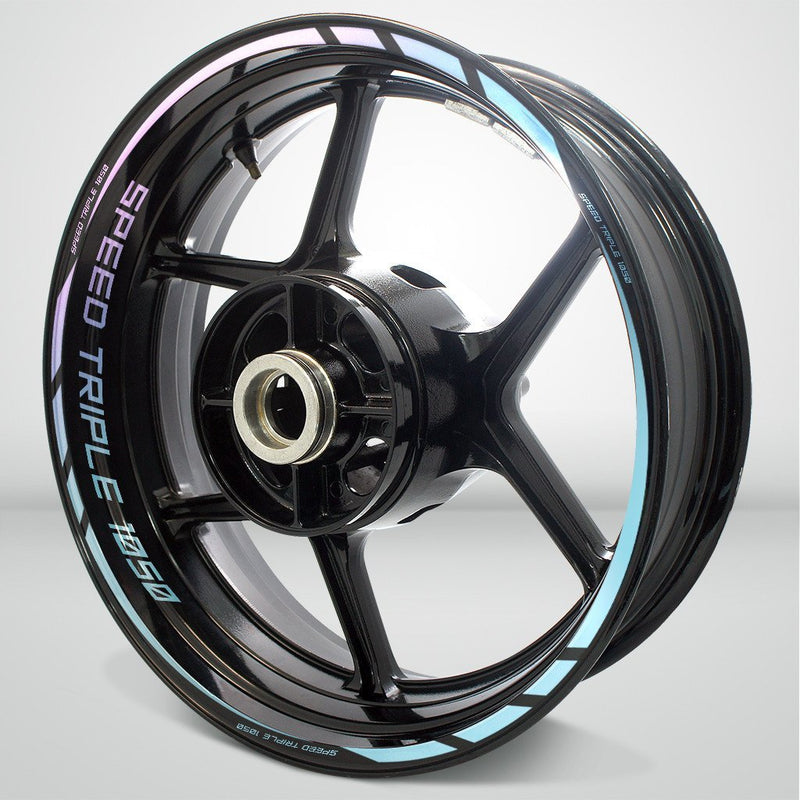 Triumph Speed Triple Motorcycle Rim Wheel Decal Accessory Sticker - Motorcycle stickers and decals