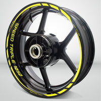 Triumph Speed Triple Motorcycle Rim Wheel Decal Accessory Sticker - Motorcycle stickers and decals