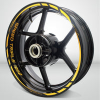 Triumph Speed Triple Motorcycle Rim Wheel Decal Accessory Sticker - Motorcycle stickers and decals