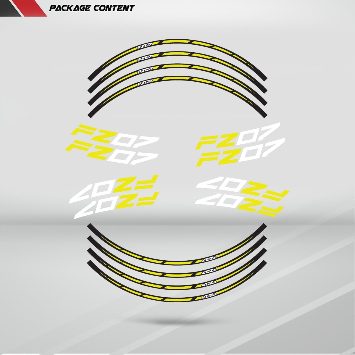 Yamaha FZ07 Wheel Rim Sticker Decal Stripe Motorcycle Bike MM-Kit v1 - Stickman Vinyls