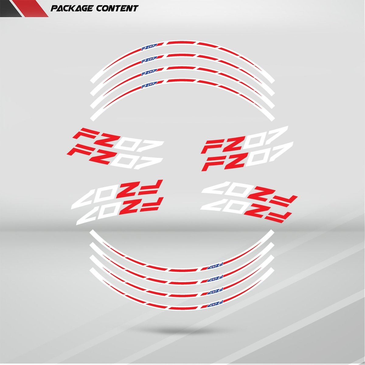 Yamaha FZ07 Wheel Rim Sticker Decal Stripe Motorcycle Bike MM-Kit v2 - Stickman Vinyls