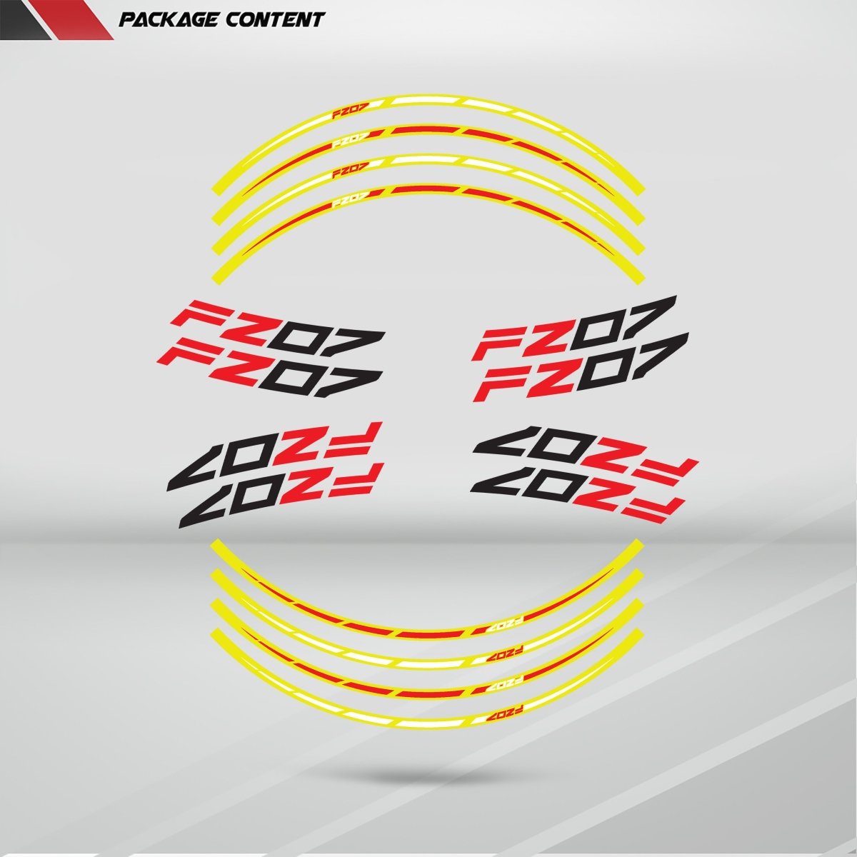 Yamaha FZ07 Wheel Rim Sticker Decal Stripe Motorcycle Bike MM-Kit v3 - Stickman Vinyls