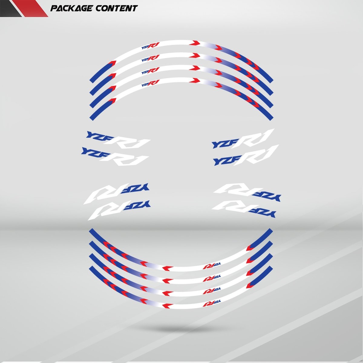 Yamaha YZF R1 Wheel Rim Sticker Decal Stripe Motorcycle Bike MM-Kit v2 - Stickman Vinyls